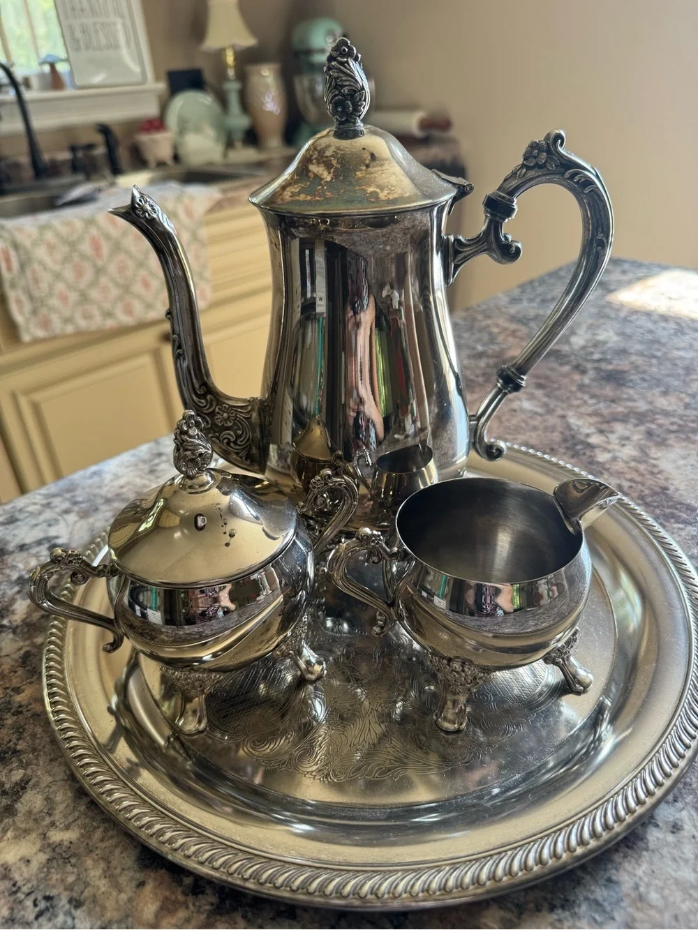 Silver Plated Tea Set - Elegant 3-Piece Service